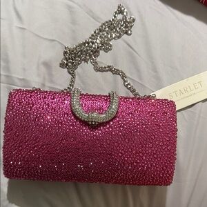 Fuchsia Crystal Evening Clutch